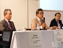 セミナーの様子 右から貝原良治会長、 森奥信孝社長、貞末良雄会長