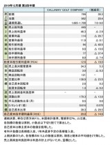 CALLAWAY GOLF COMPANY、2019年12月期 第2四半期 財務数値一覧(表1)