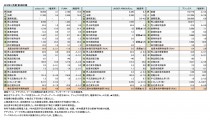 主要上場スポーツ4社、2019年12月期 第2四半期 財務数値一覧(表1)