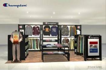 ジーンズカジュアル専門店へ展開する「チャンピオンコーナー」イメージ