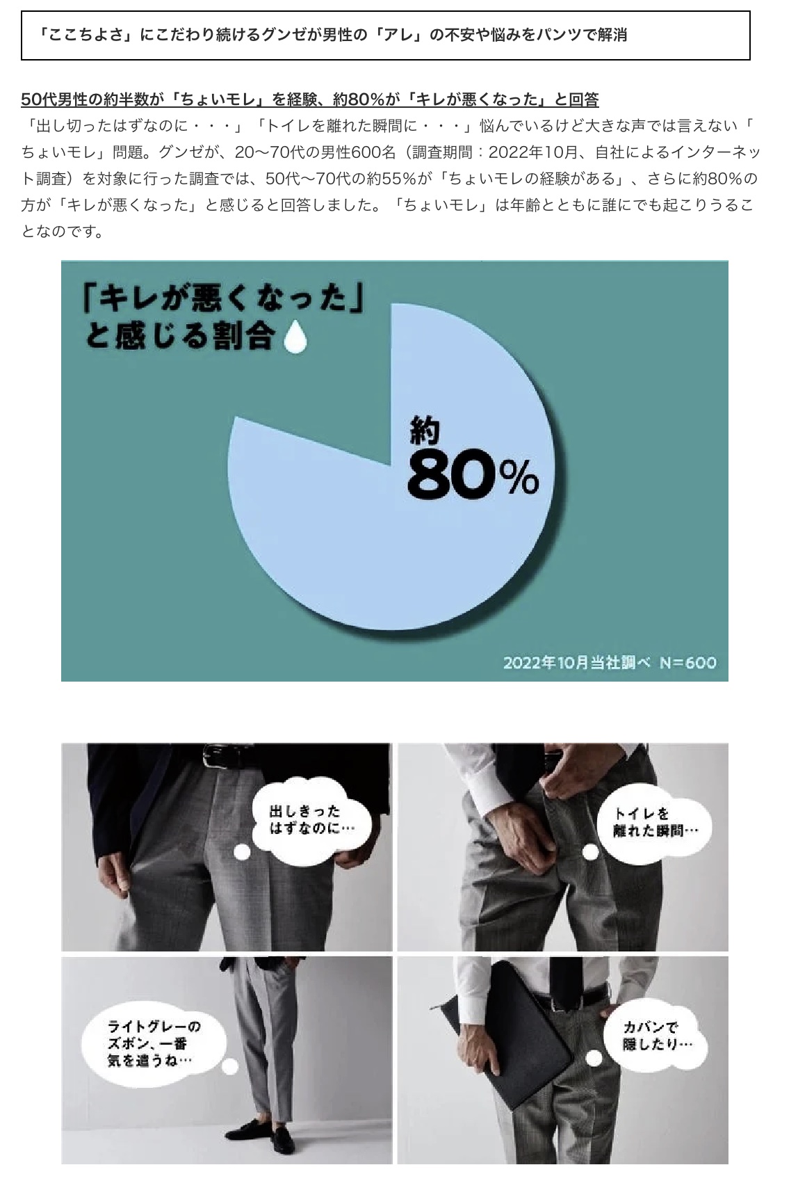 グンゼ株式会社 グンゼから「アレをなんとかするパンツ!?」登場