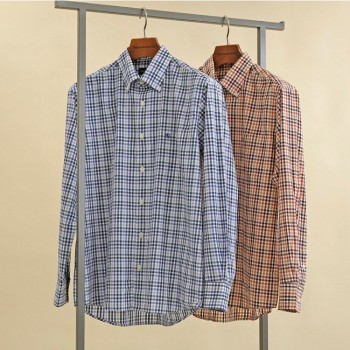 ［ザ・スコッチハウス］ ギンガム調カラーチェックシャツ 16,500円（税込） F1M05-623 8月18日より販売中  ※抗菌消臭機能を備えたシャツの一例です