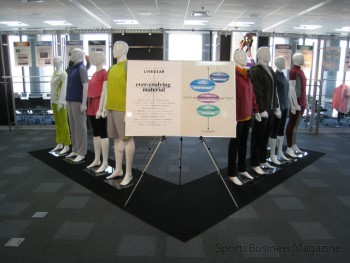 各社は素材と機能発揮において独自性を追求している (写真は旭化成せんい)