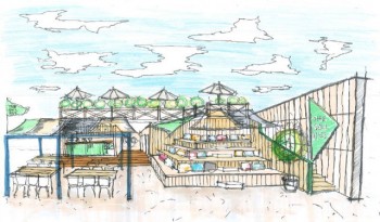 “海の家”「THE SAIL HUS in 一色海岸」 （イメージ図）