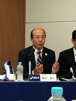 「AGP2020の売上高5,000億円は必達の目標だ」と 意気込みを語る 廣田康人社長