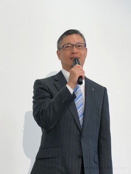 デサント、石本雅敏社長 （今年7月、アパレル研究開発拠点「DISC」の内覧会にて）